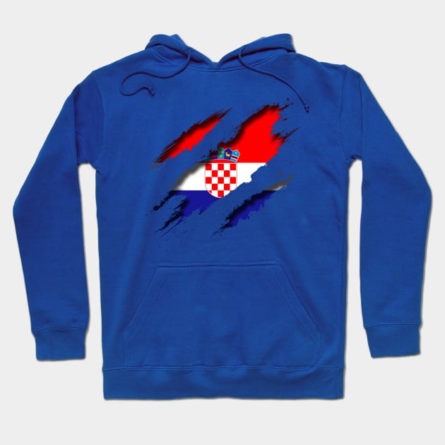 Croatia Shredding Hoodie by blackcheetah